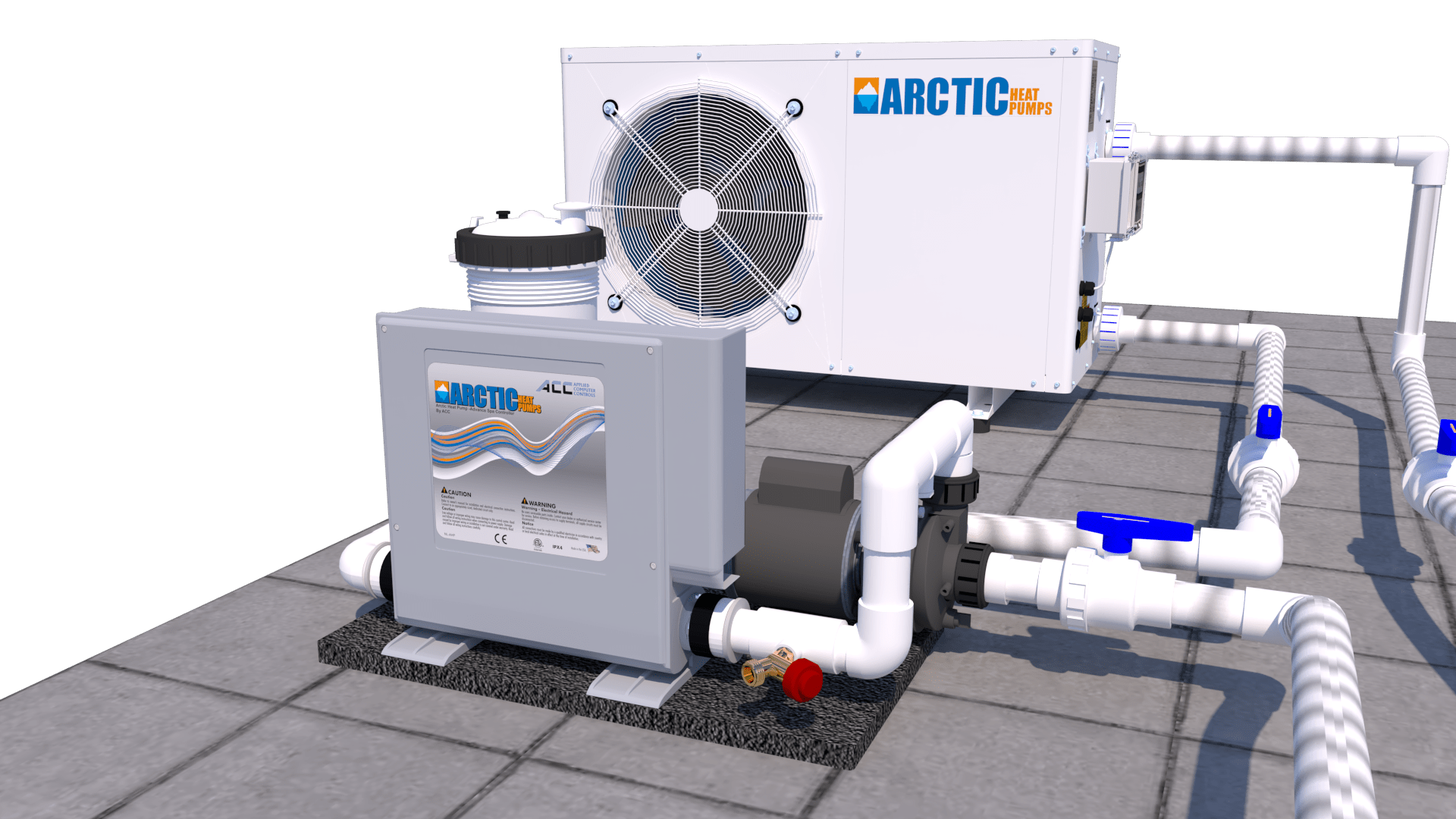 Arctic Heat Pumps Heat/Cool Hybrid Spa System Circulation with